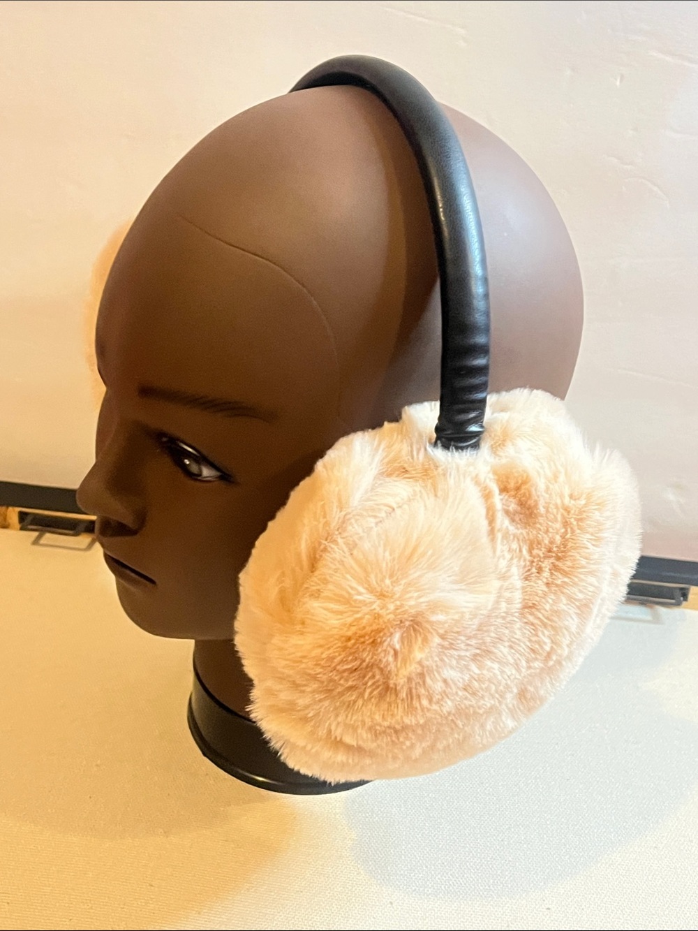 Red Or Beige Faux Fur Earmuffs Pick One - Picture 9 of 10